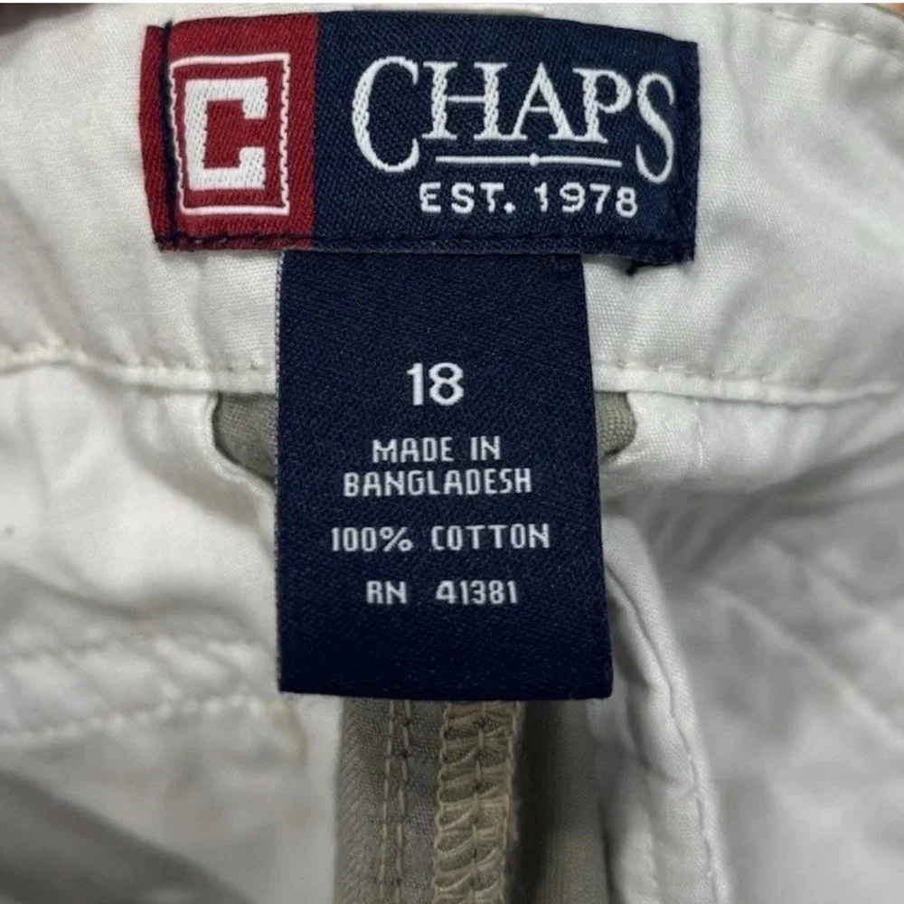 NWT‎ CHAPS Boys' Size 18 Camouflage Green Cargo Pants Utility Pockets Outdoor